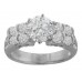 2.20 CT Women's Round Cut Diamond Engagement Ring 14 K